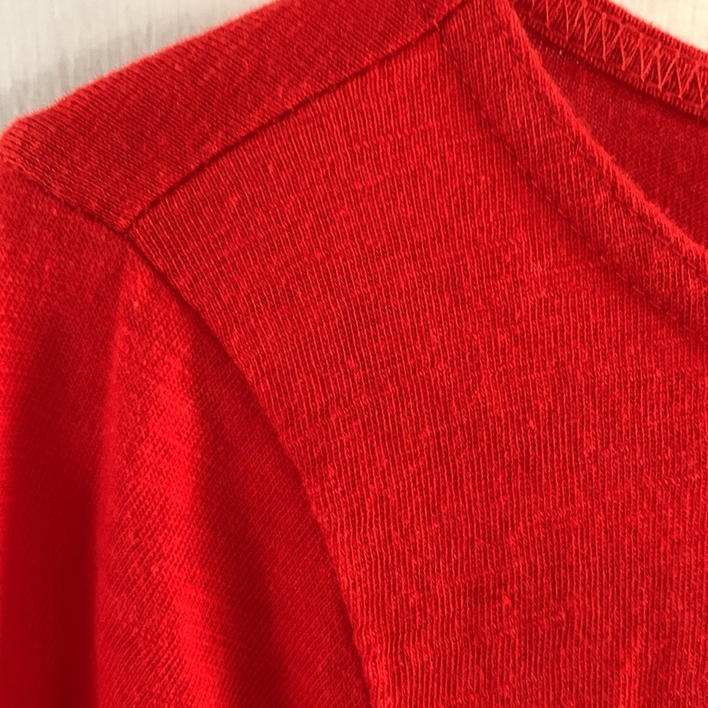 Eileen Fisher orange red 3/4 sleeve knit tunic Size Small - Picture 3 of 8